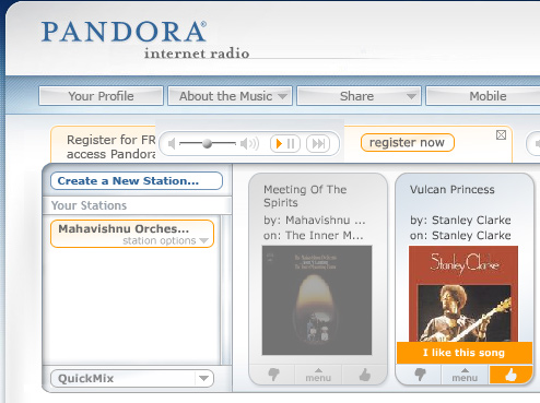 Pandora - Custom Music Based on Preferences