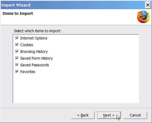 Firefox Import