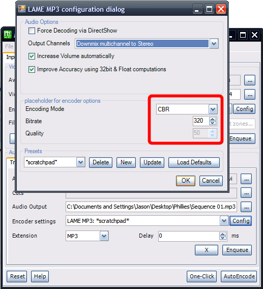 LAME MP3 Encoder Settings