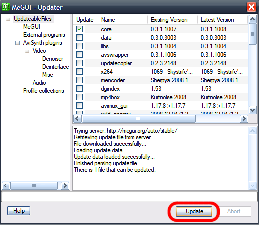 meGUI Update