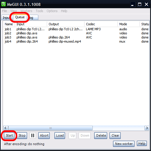 MeGUI Queue